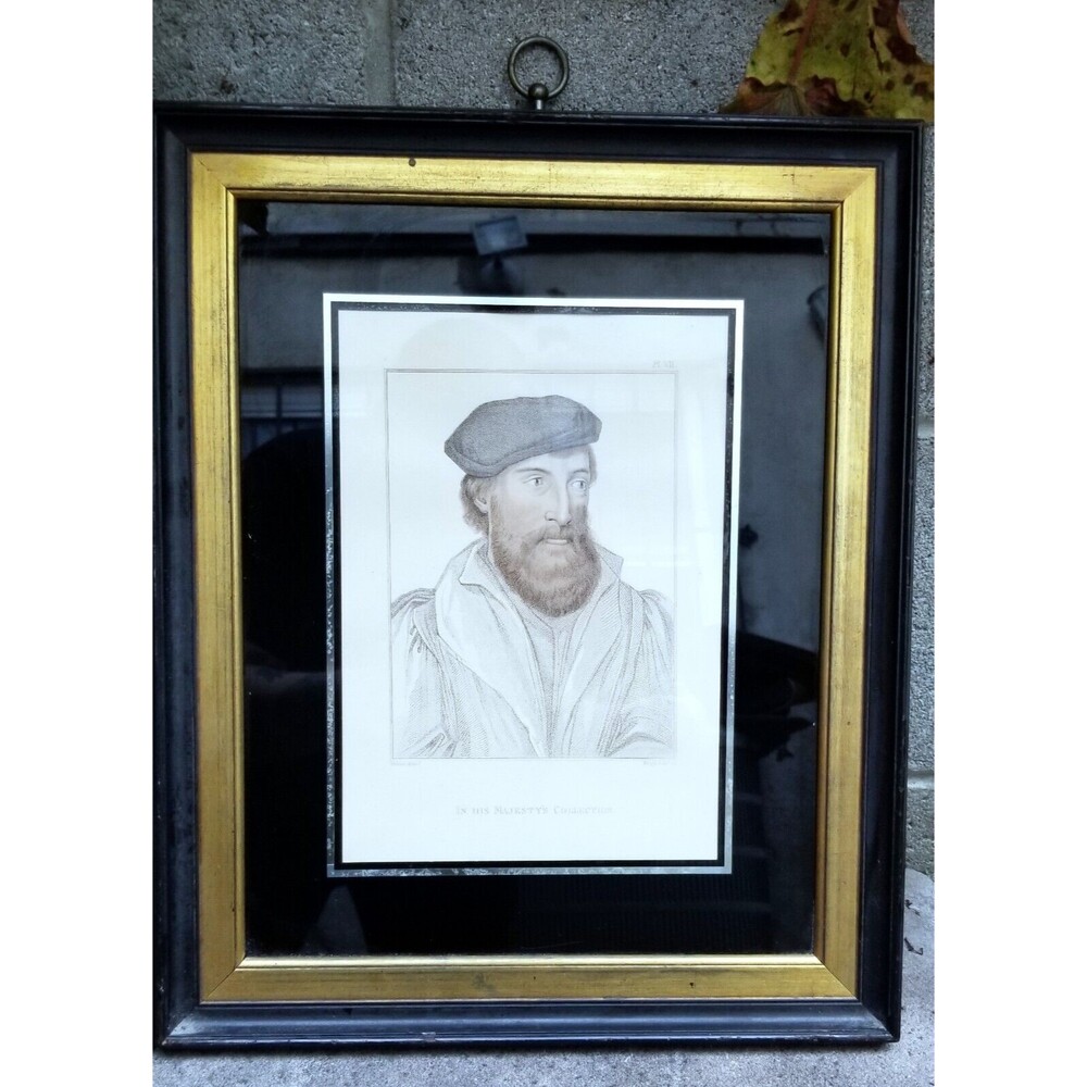 Portrait From the Court of Henry VIII Unknown Male Engraving after Hans Holbein